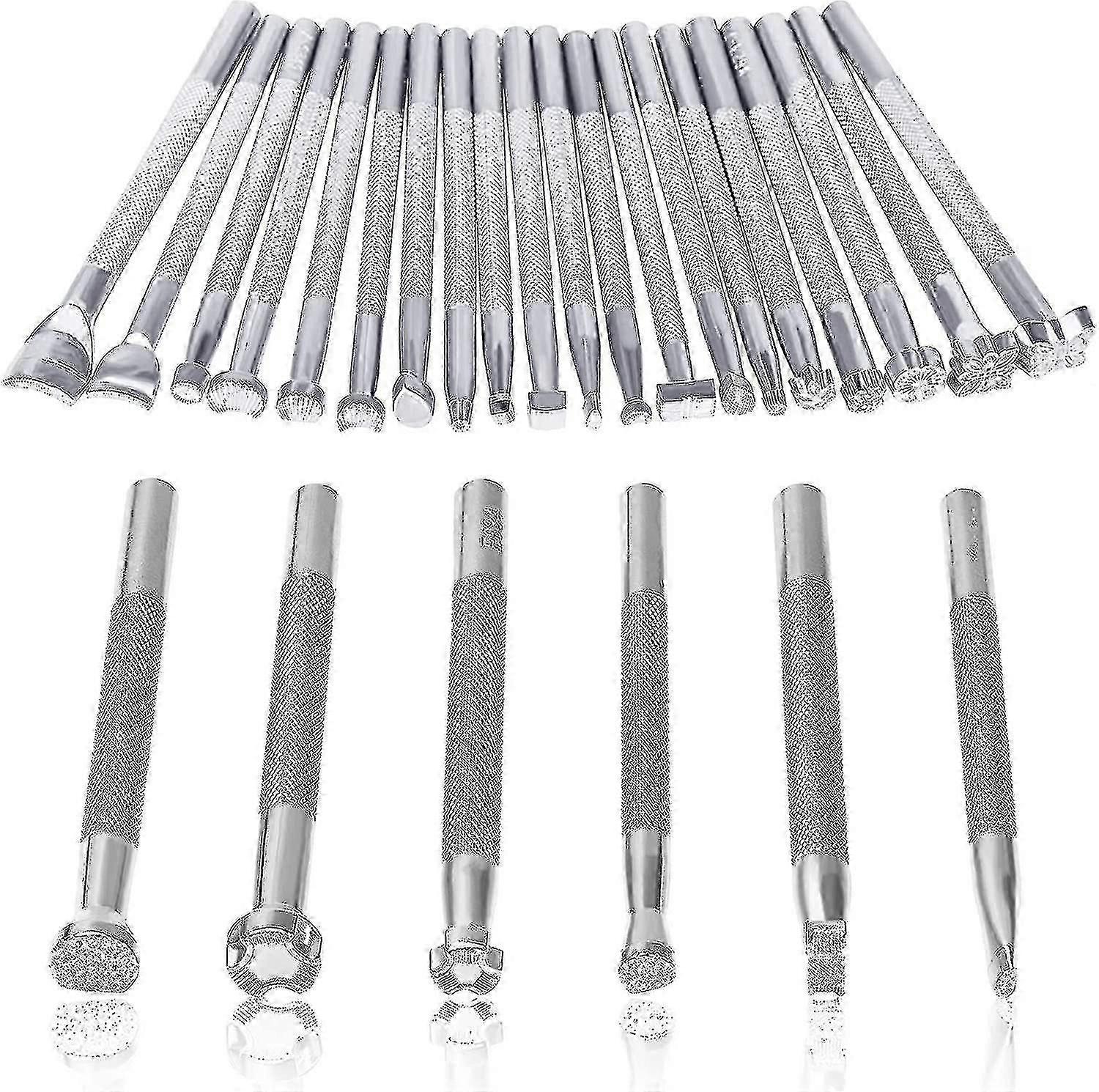 26 Pcs Leather Stamping Tools SetsDifferent Shape Pressing Punch SetsQuality