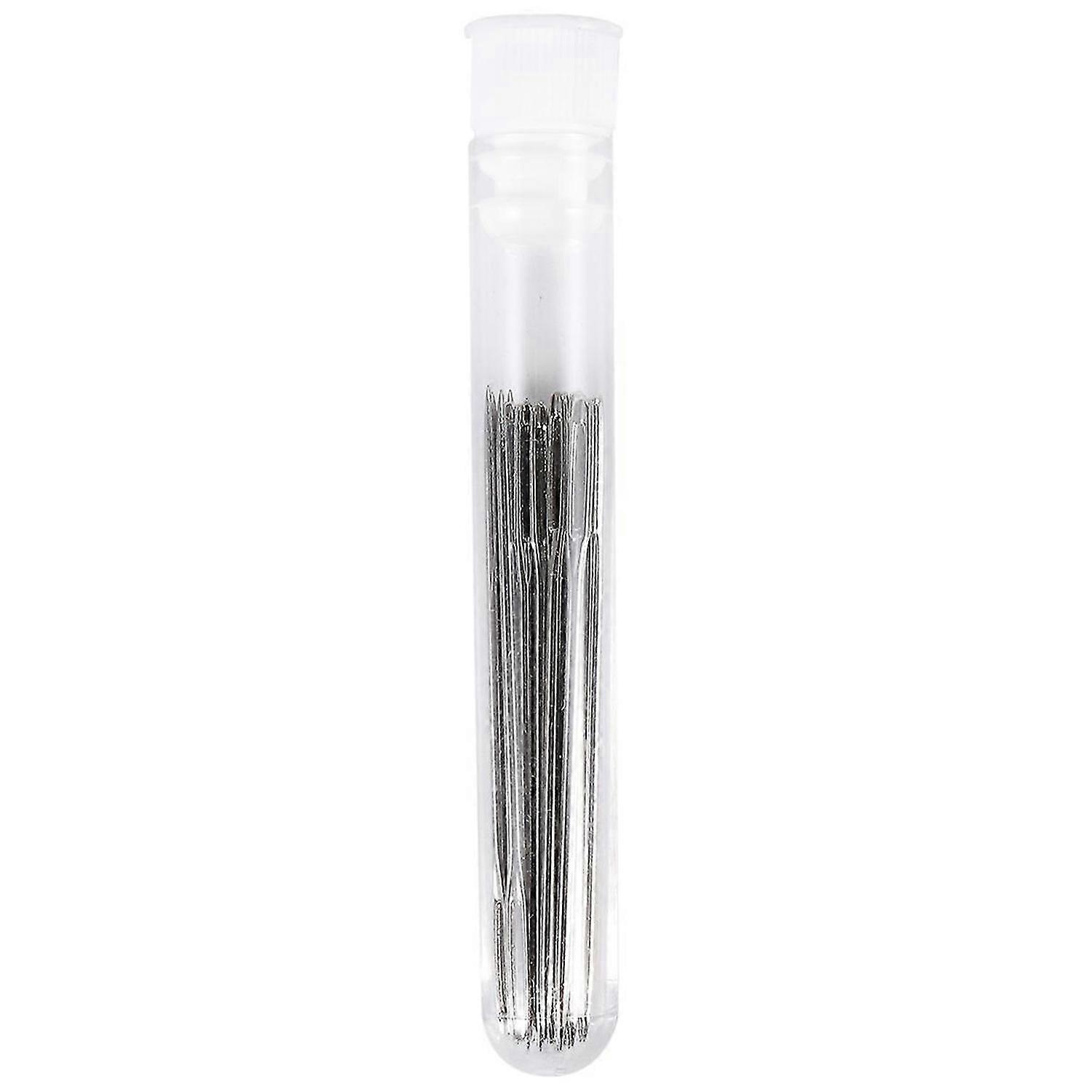 30pcs 5.2 cm Large-Eye Stitching Needles Hand Sewing Needles for Leather Projects with Clear Bottle