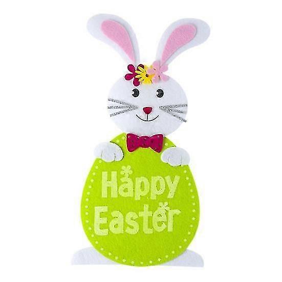 Easter Rabbit Pendant Vibrant Color Adorable Appearance Smooth Edge Easy to Hang Novelty Easter Rabbit Hanging Sign Plaque Party Favor for Home