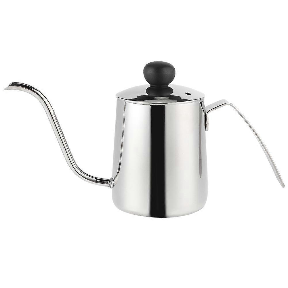 Cafetière à long bec en acier inoxydable de 250 ml avec poignée pour café à domicile et couvercle