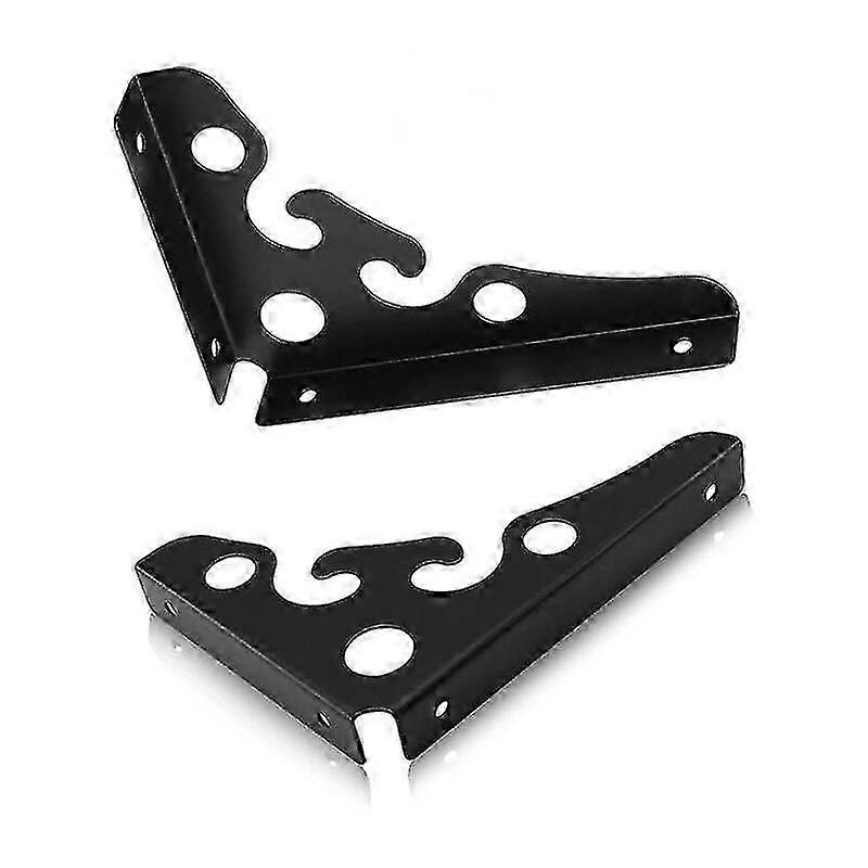 2 Pieces (150mm, Black) Black Wall Shelf Brackets