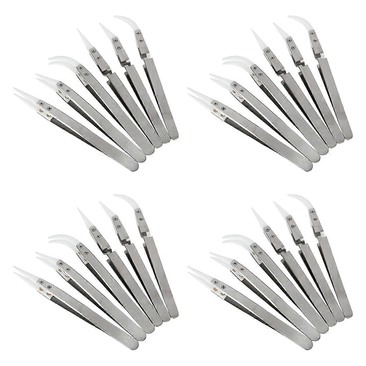 6 Pcs Precision Ceramic Reverse Solder Tweezers, Non-Conductive