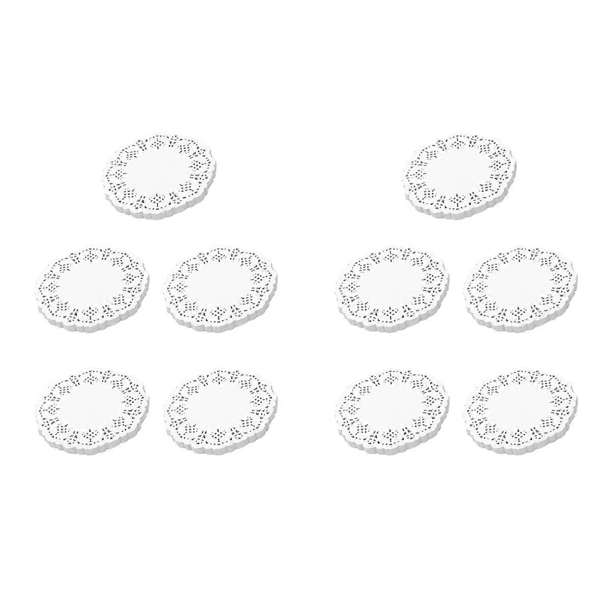 Lace Doilies Paper 100 Pcs,4.5 inch Liners for Cake,Tableware Display