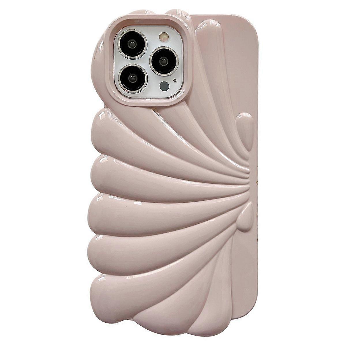 For iPhone 14 Pro Max Seashell Shape Phone Case Glossy Surface Soft TPU Phone Protective Cover