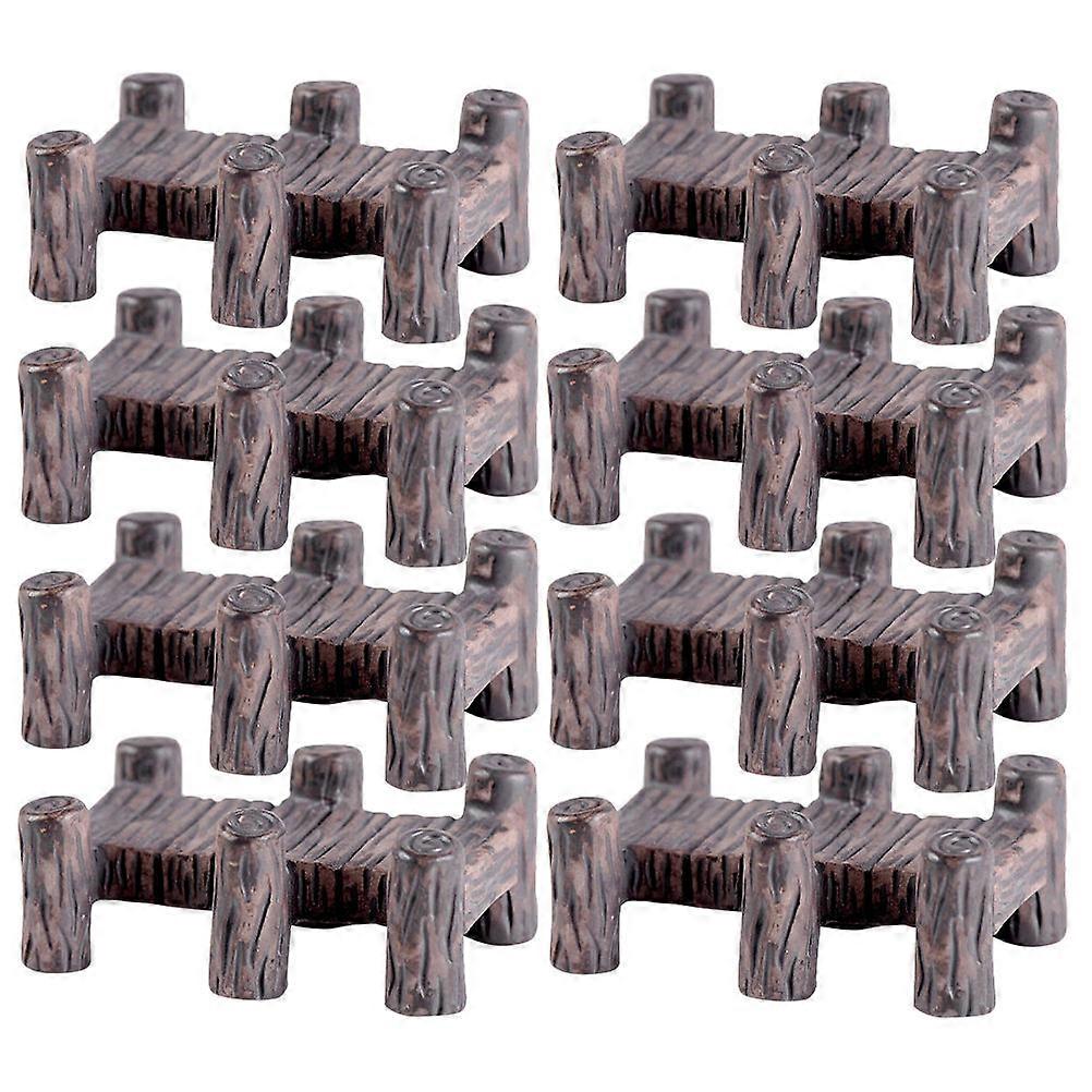Garden Accessory Miniature Bridge Model Micro Landscaping Bridge Decors Handmade Craft Simple Modeling Design Balcony 3.8X2.6CM 8Pcs