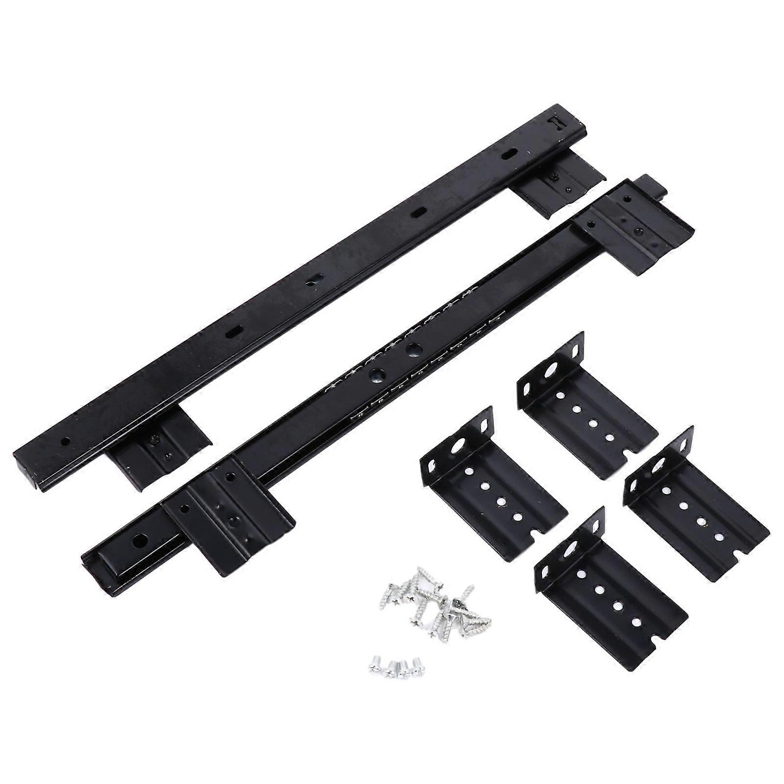 1 paire de rails coulissants pour tiroir de clavier de bureau, rails de montage latéraux