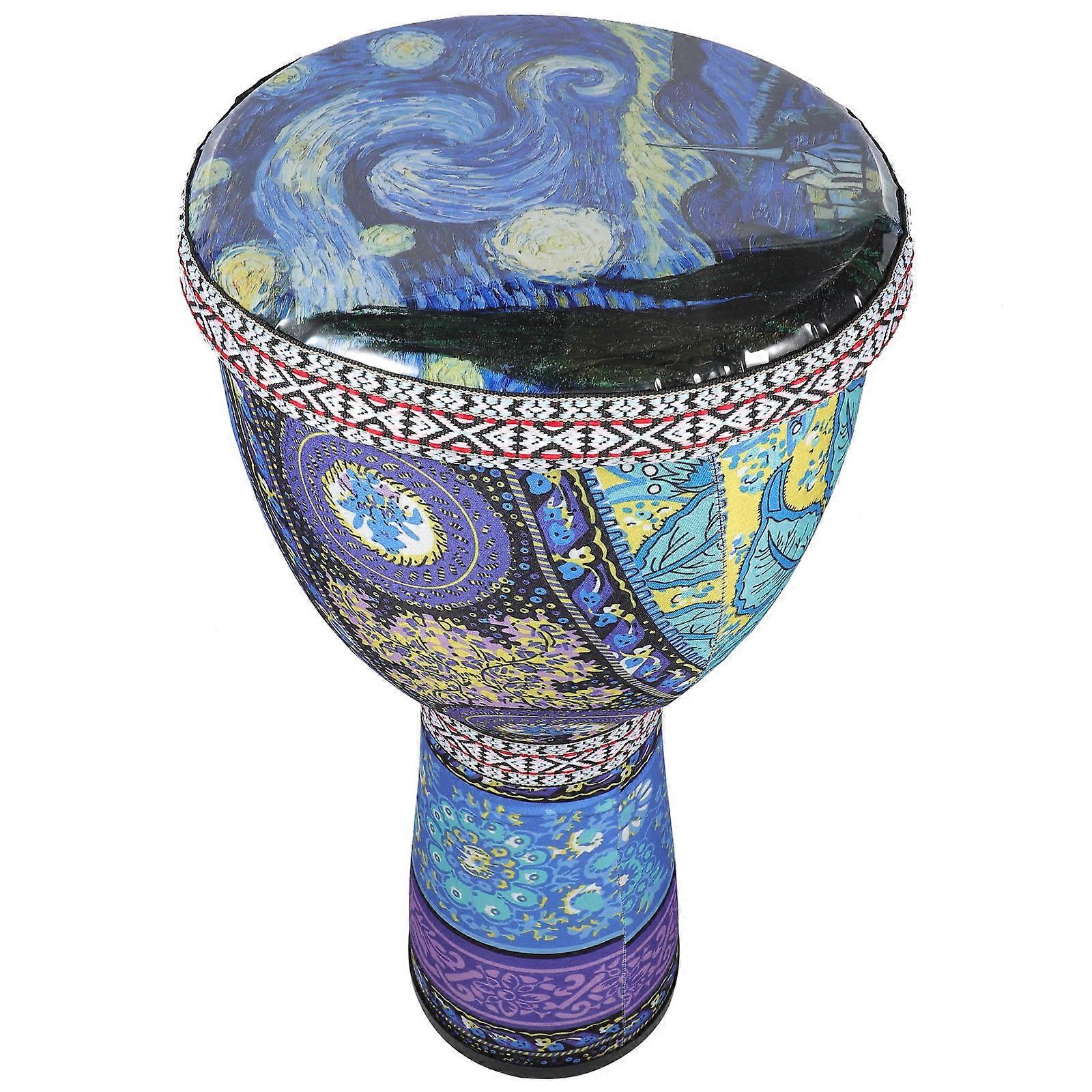 Adult Size African Drum Musical Instruments Beginner Drum Multi Color 41X21X12.8CM Drum Circle Performance 1Pack