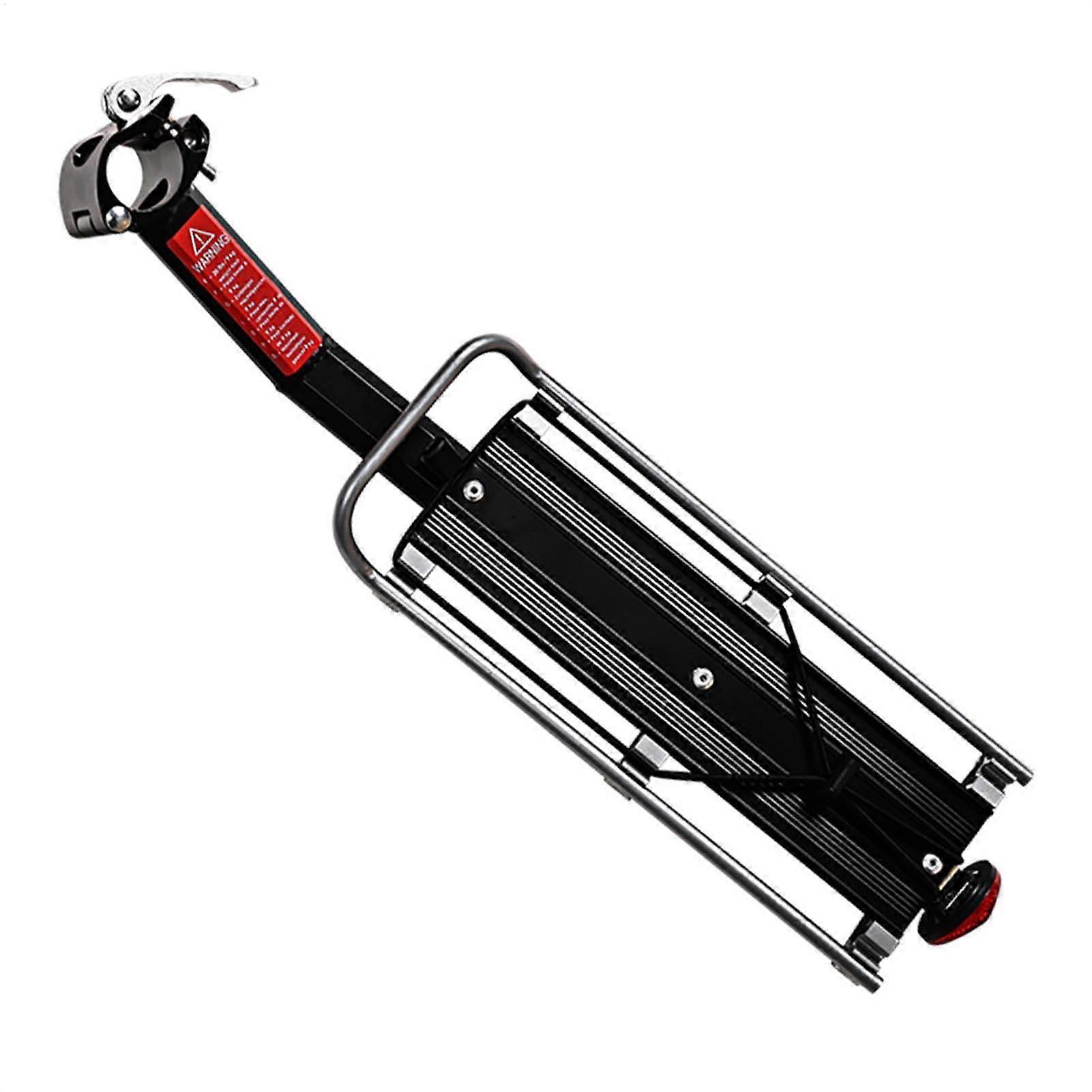 Bike rack with quickrelease  Sturdy aluminum, easy tallation, rear bracket with reflector, ideal for touring.