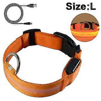 Led Light Up Hundehalsband, wiederaufladbares Hundehalsband, einstellbare Länge