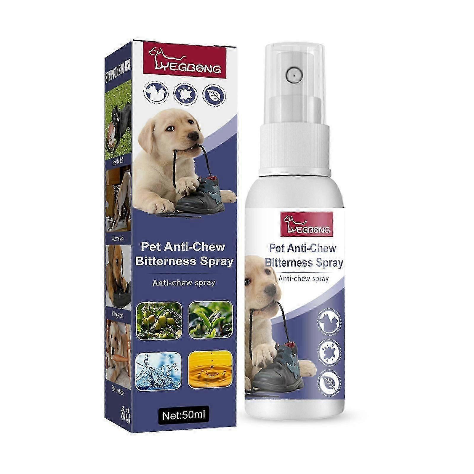 Natural No Chew Spray,Anti-Chew Bitterness Spray,Anti Chew Spray for Dogs,Anti Chew Deterrents,No Chew Spray for Puppies Prevent Licking,Pet Bitter An