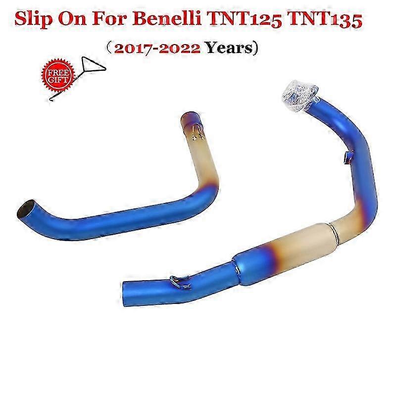 Slip-On Exhaust System for Compatible Motorcycle Models 2017 - 2022, Front Mid Link Pipe Modification