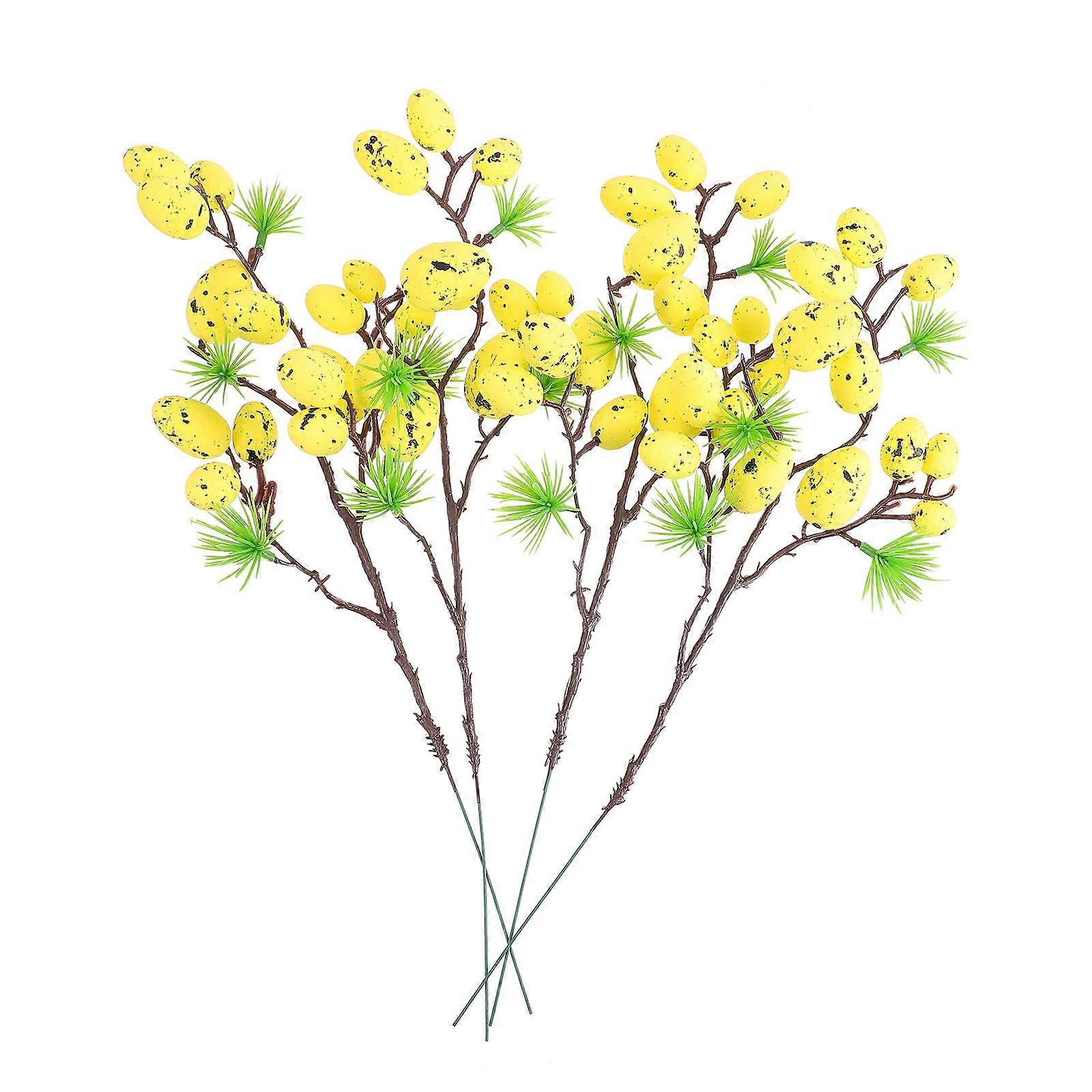 Egg Tree Decor Small Speckled Eggs Decor Diy Handmade Photo Props For Easter Party 4Pcs