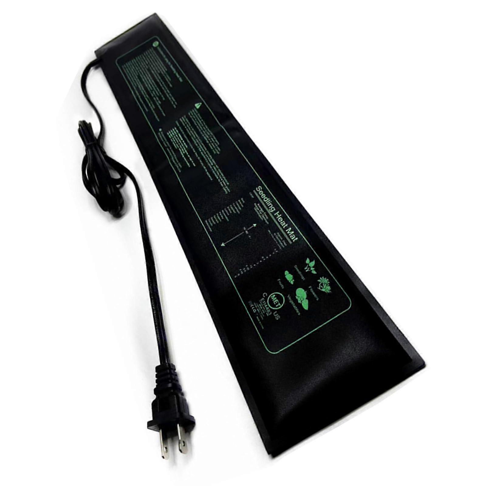 Seedling heat mat for germination and hydroponic growth, 25.4 x 50.8 cm, simple temperature, heating mat