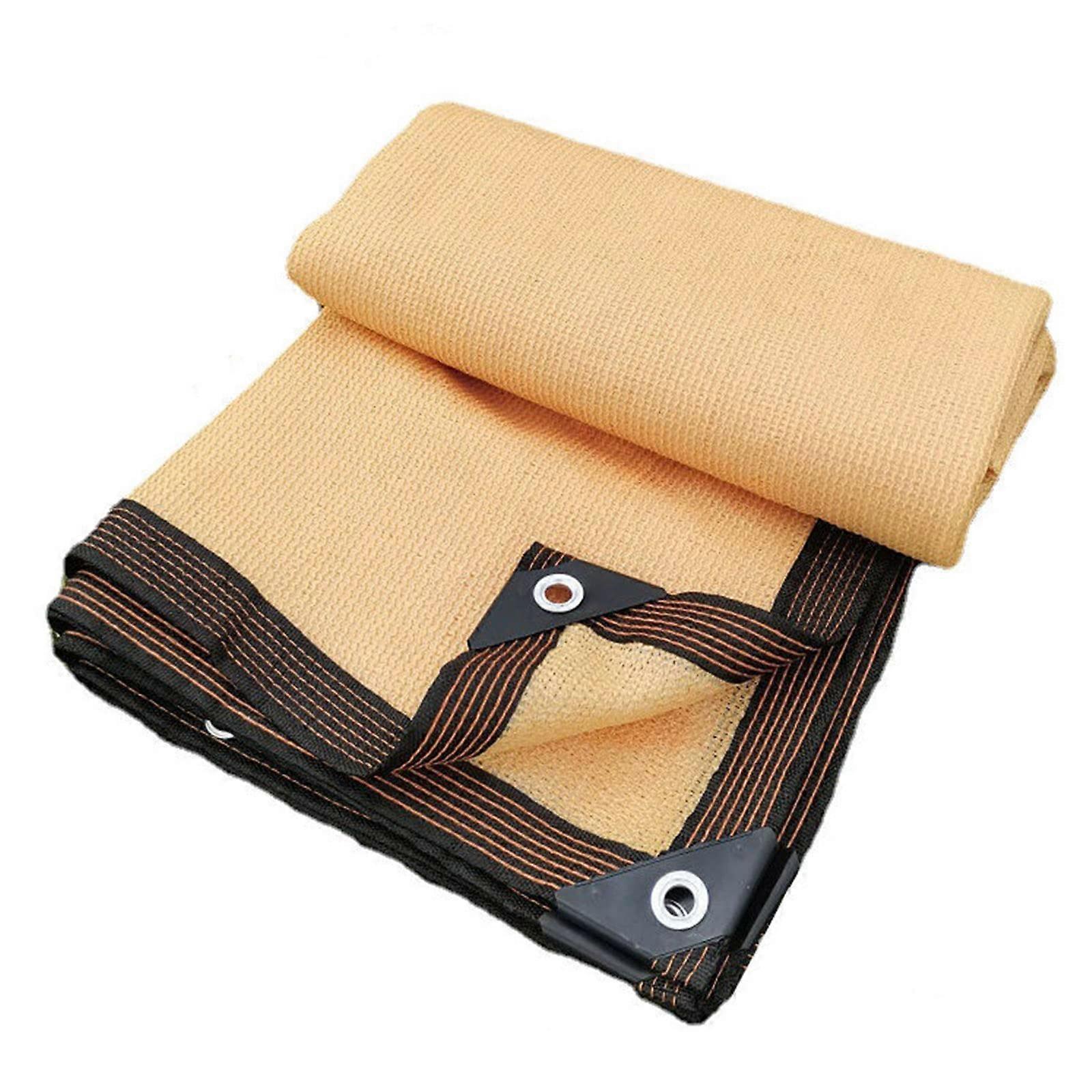 Outdoor Sun Shade Net Patio Sun Shade Canopy 80% Block Sunscreen Cloth for Pergola Custom Size 4m x 10m Beige