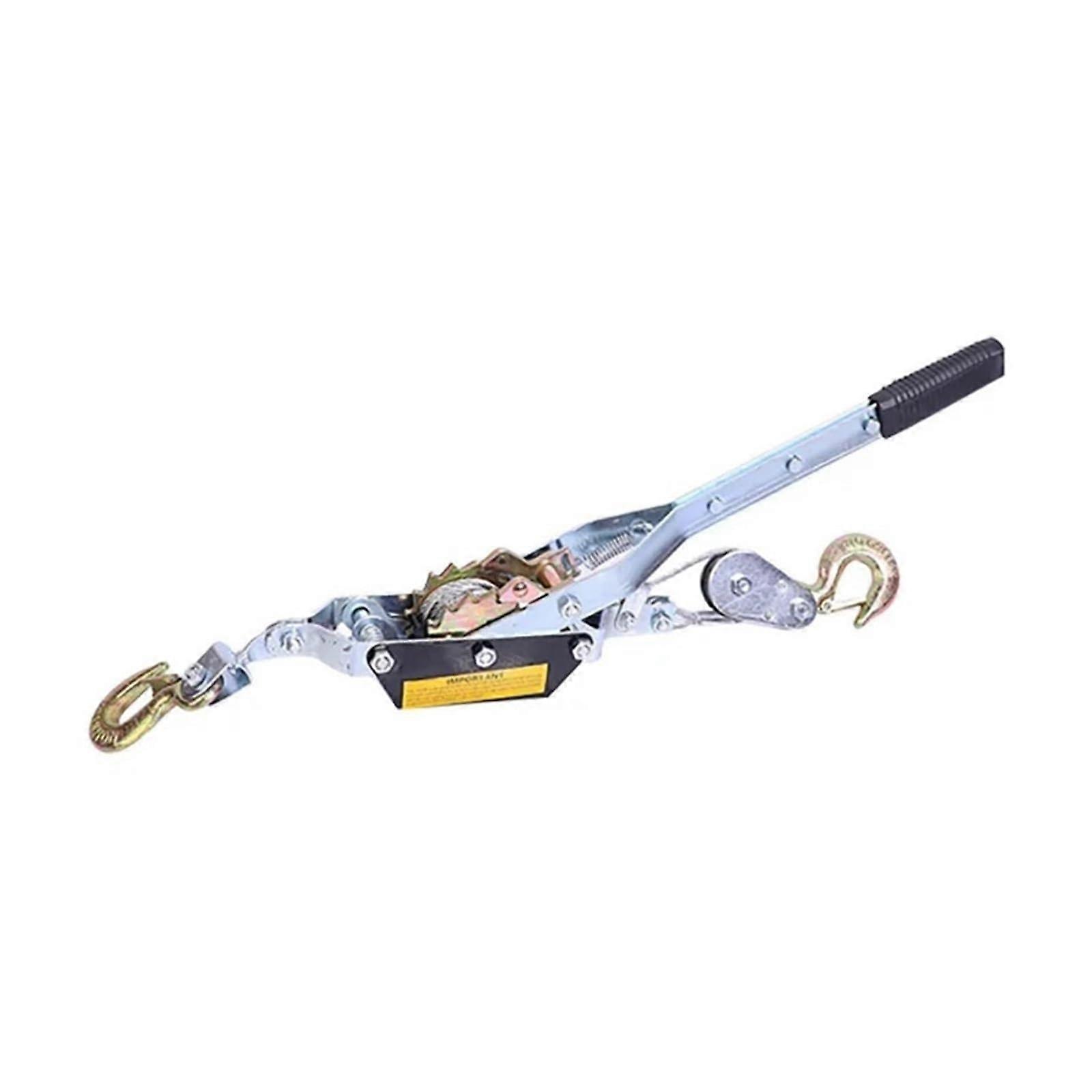 Marine Puller 2T 2 m Wire Rope Manual Ratchet Tensioner Double Hook Winch Lock For Car Cargo Cable Puller