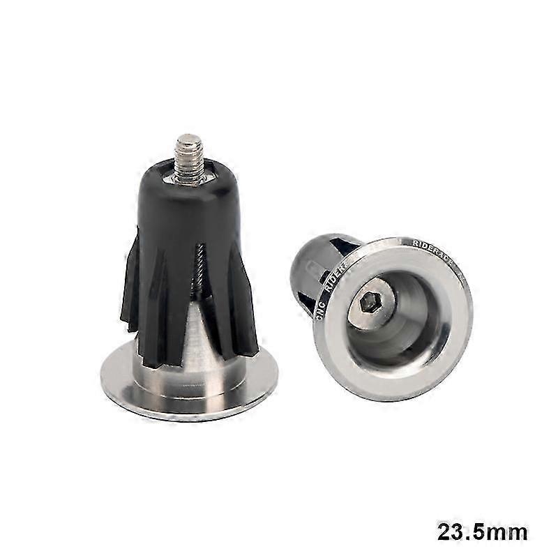 Bike Handlebar End Plugs for Cycling Grip End Cap - Silver