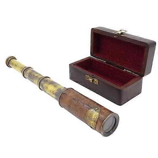 Folding Decorative Telescope with Wood Box 30.5 cm