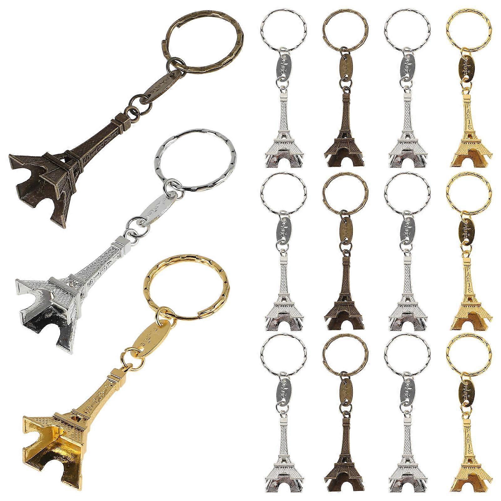 Here's a refined and engaging product description for your **15pcs Eiffel Tower Keychain Decorations**:

 

**15pcs Eiffel Tower Keychains – Zinc