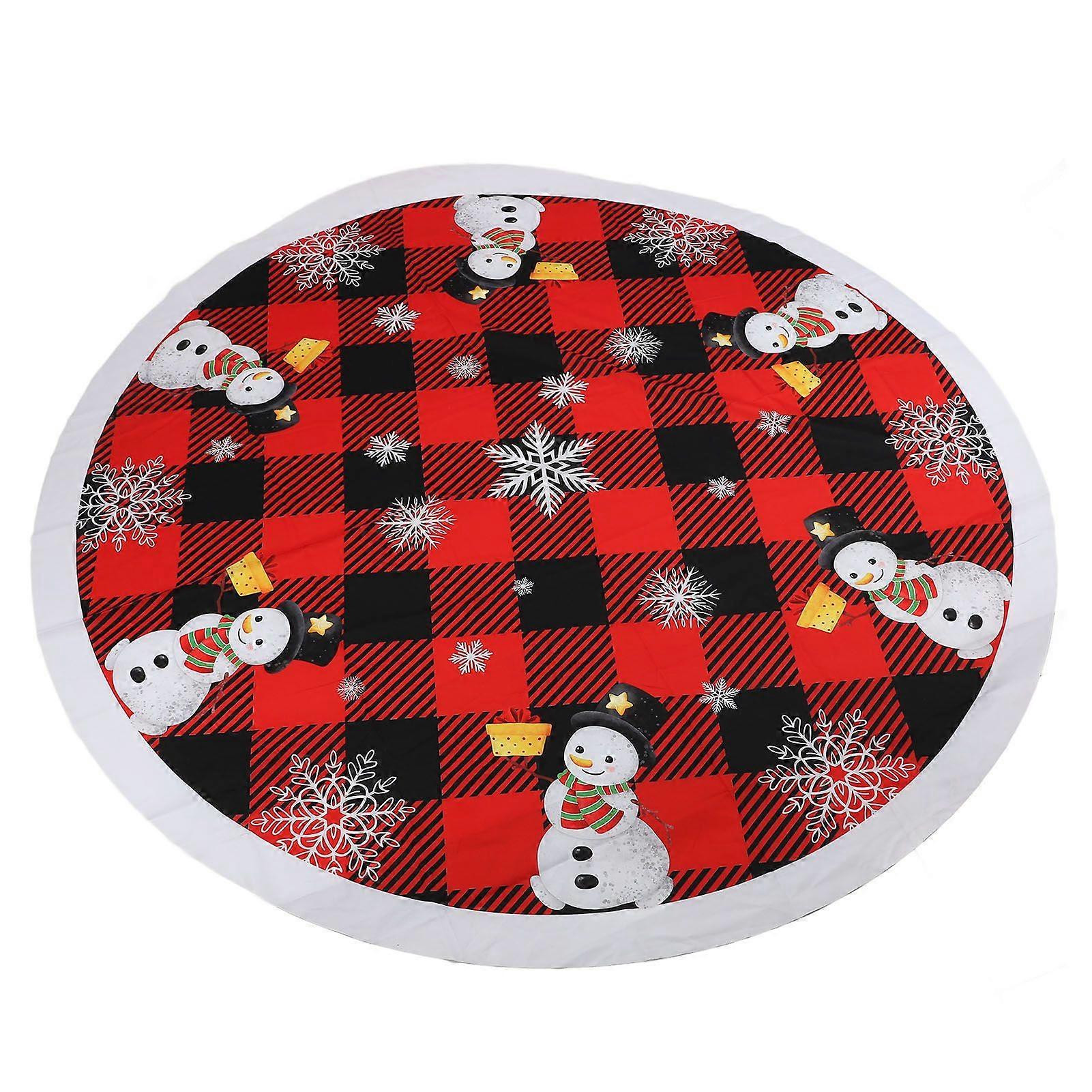 2025 Latest Model  152cm Round Tablecloth Washable Polyester Winter Snowflake