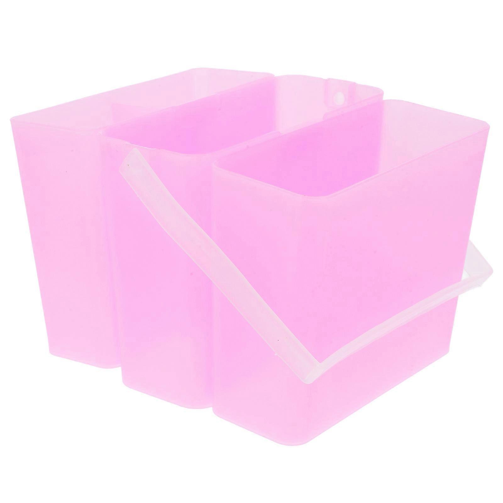 Paint Cleaning Bucket Pink 3-in-1 Design Detachable Components For Small Studios 1Pack