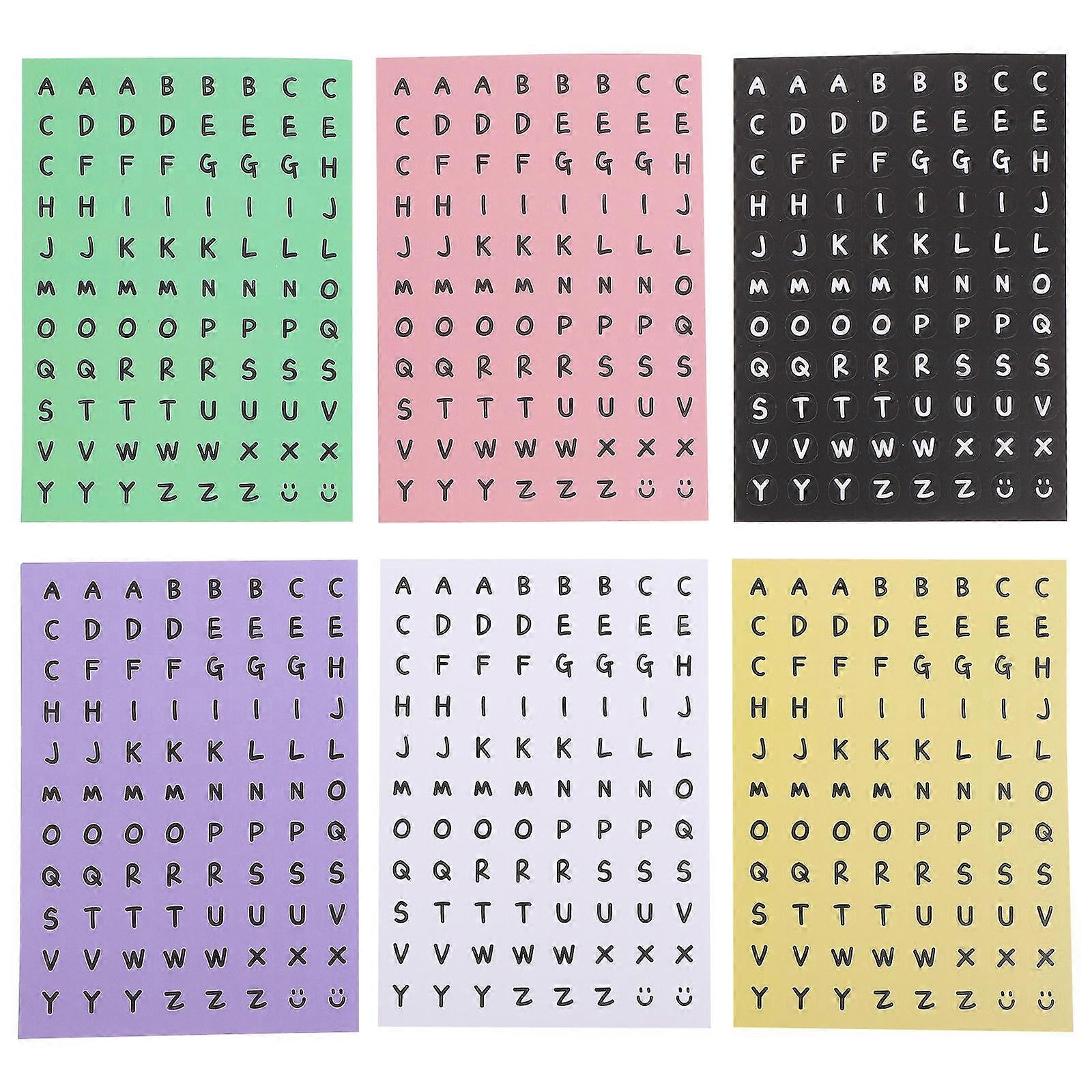 24 Sheets Alphabet Letter Decal Stickers for Laptop Scrapbook Journal