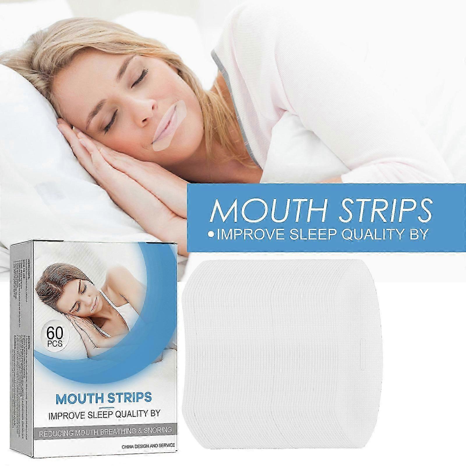 شريط الفم للنوم ، شرائط الفم للنوم لتقليل التنفس عن طريق الفم أجهزة مكافحة الشخير شريط الفم للبالغين