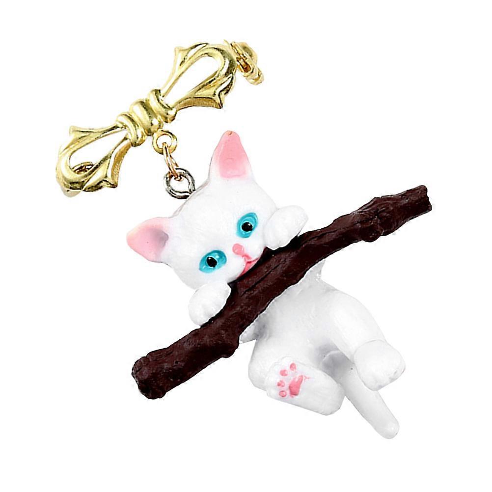 Three Dimensional Holding Branch Cat Brooch Delicate Chest Clip for Decoration Multi 1PC