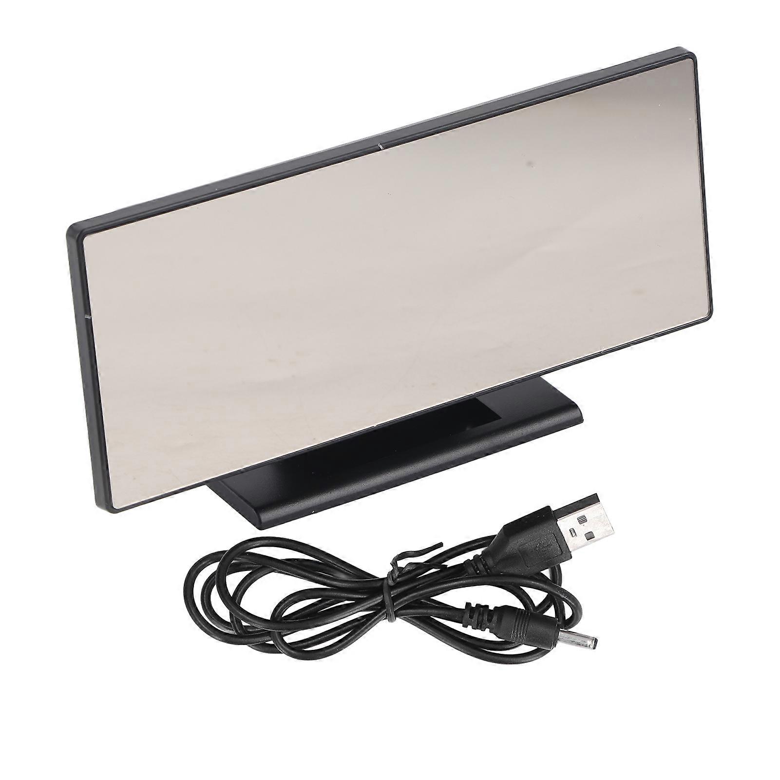 Digital Alarm LED Luminous Temperature Measurement Function Special Mirror Design Electronic Clock