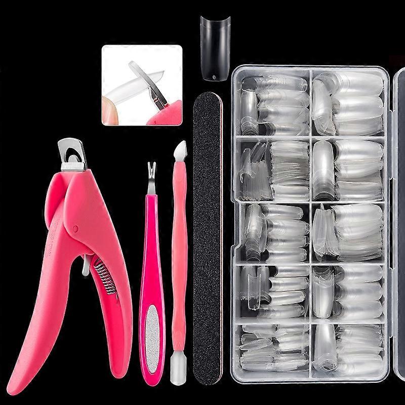 Manicure Tool Set Fingernails Word Cut Set, Specification: Transparent French Transparent French