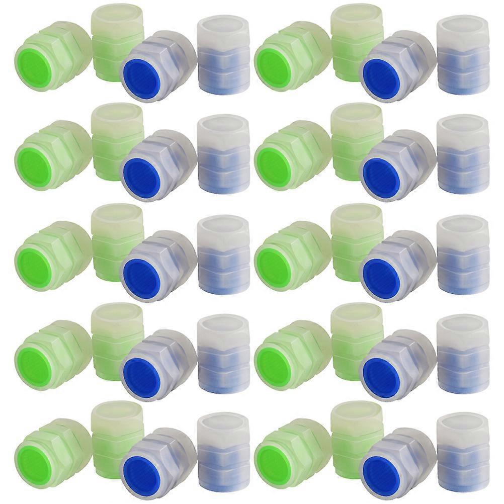 Valve Caps Luminous Design Prevent Valve Corrosion 50Pcs