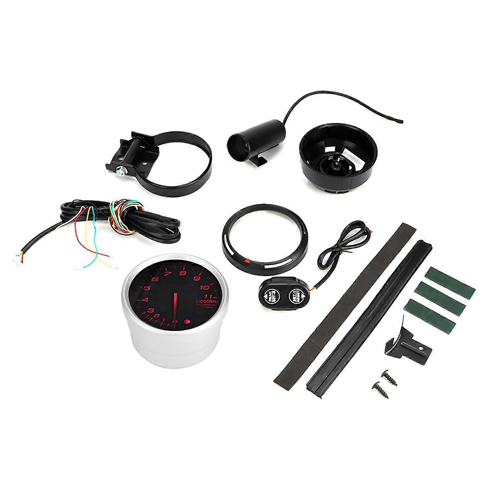 12 V 80mm 3.75in Tachometer Modified LED 11000 RPM Speed Meter Kit