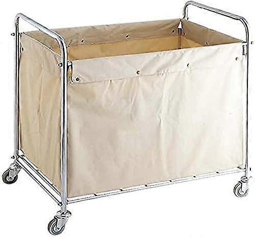 Movable Shelf Trolley Kitchen Rolling Laundry Basket Sorter Trolley with Removable Bag and Quiet Wheels for Hotel Cleaning and Collector Service