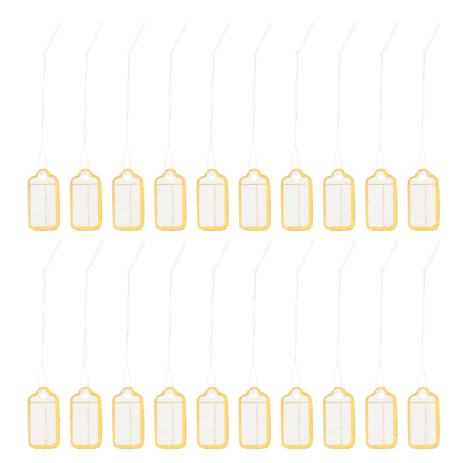 500pcs Blank Price Tags with String for Jewelry Display – Smooth Writing Surface, Easy to Use for Clothing & Accessories