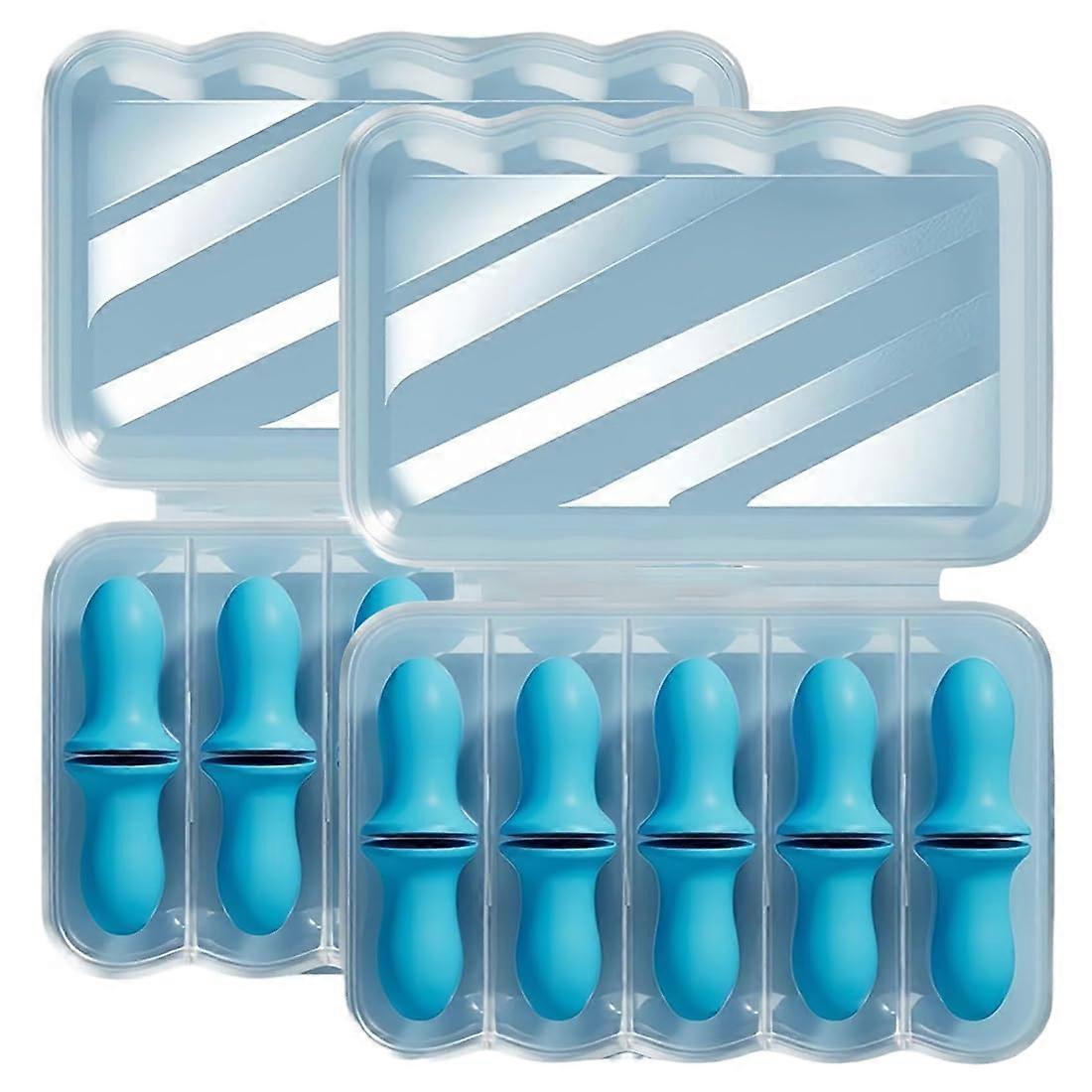 20 PCS Acoustic Foam Earplugs for Sleeping 36dB Noise Reduction, Loop Earplugs, Hypoallergenic (Blue)