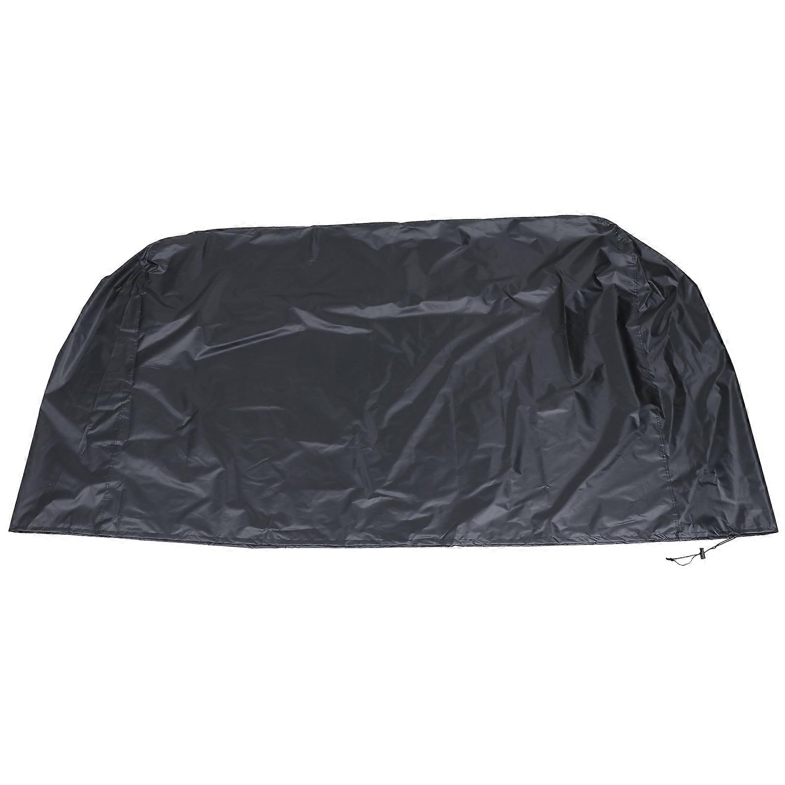 Black Grill Waterproof Cover for BBQ Use Made of Durable Polyester with Fastening Straps
