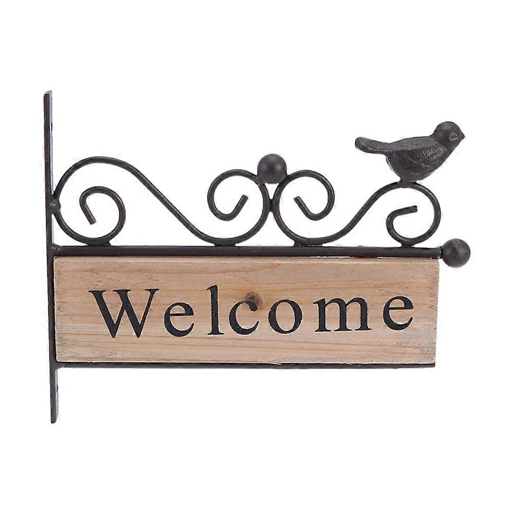 Welcome Doorplate in Multi Color Made of Synthetic Material for Decoration with Hemp Rope for Easy Hanging Fits Front Doors