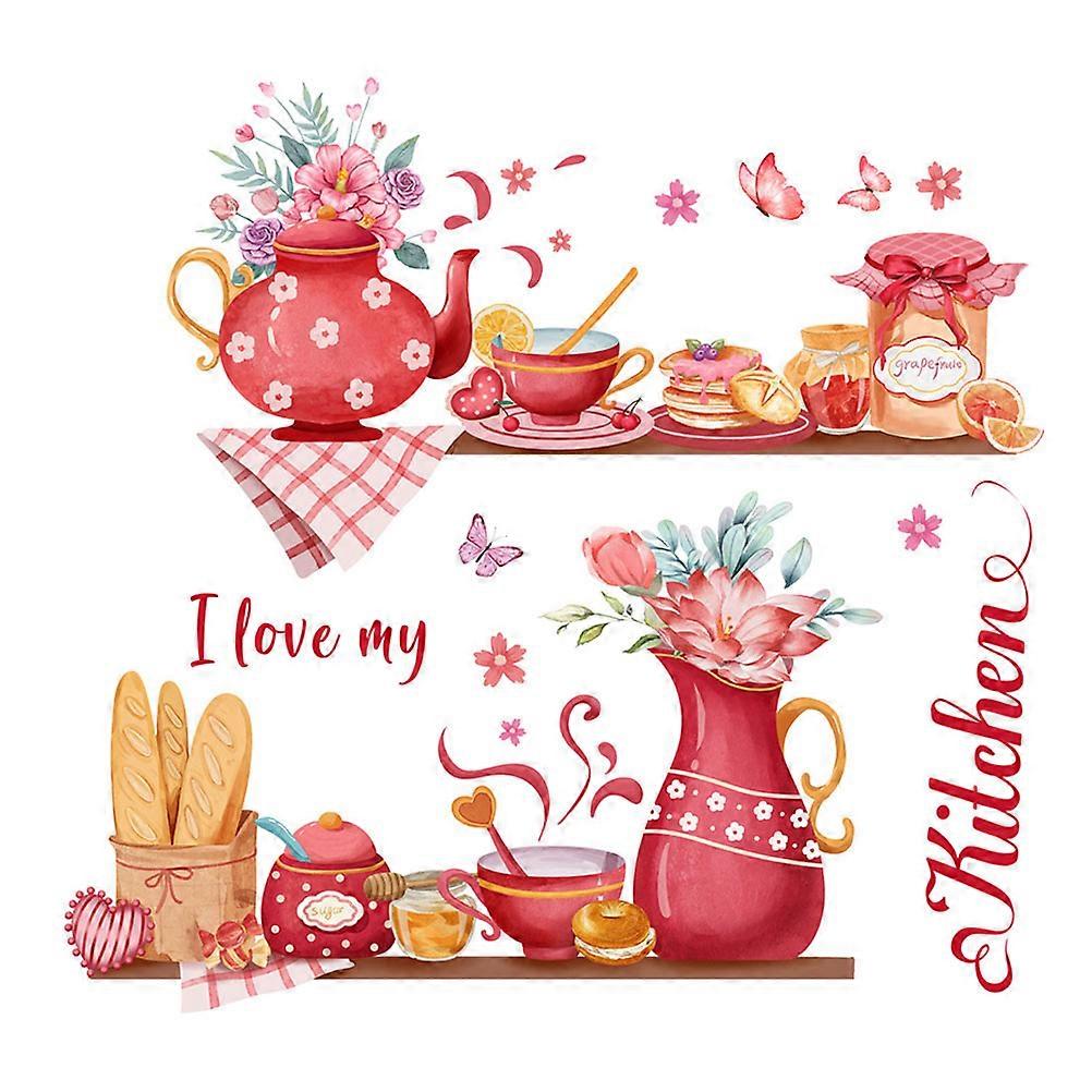 Self Adhesive Wall Sticker For Kitchen Waterproof Rectangle 1Set