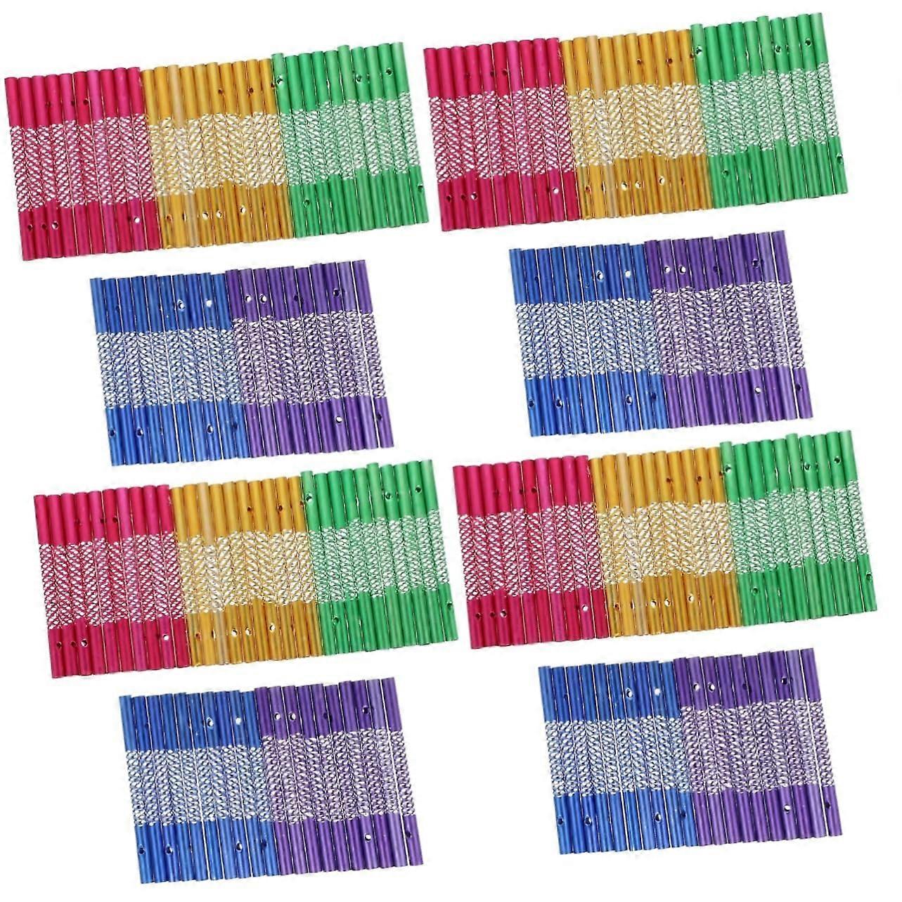 Windspiel Material Kits - 4 Sets of 100 Metal Bastelröhren with Holes for DIY Wind Chime Projects