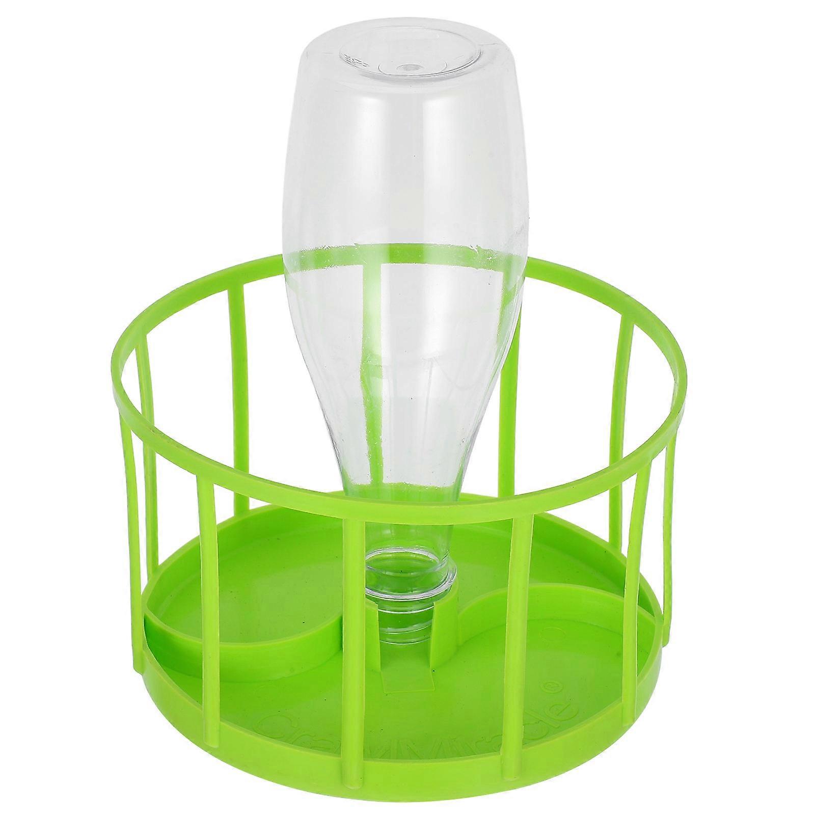 Reptile Automatic Water Dispenser Drinking Water Basin Wide Application Simple Design Light Green 7.7×6.3×6.3in 1Set