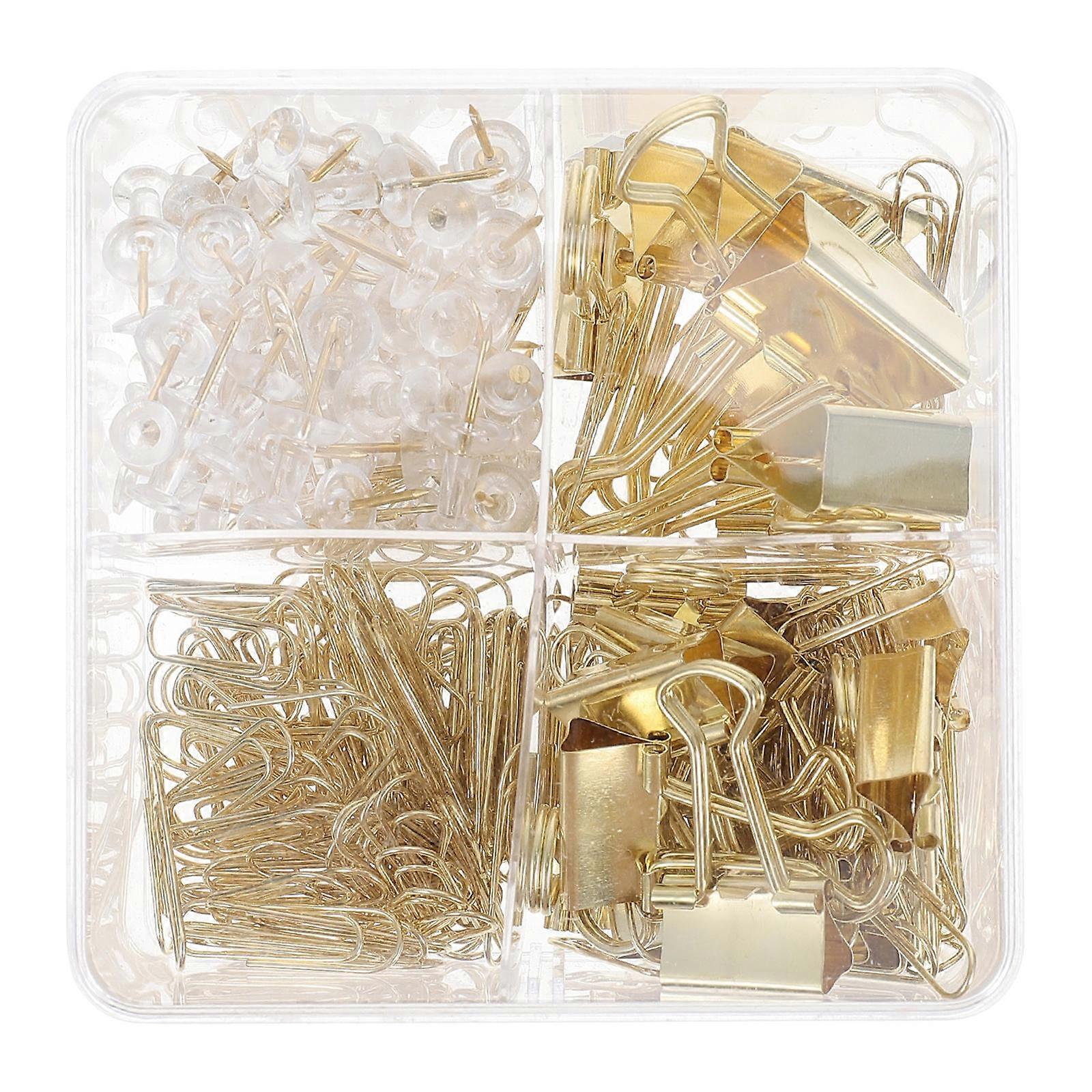 Stylish Clips Kit Document Organization Golden Color Alloy Material 1Set