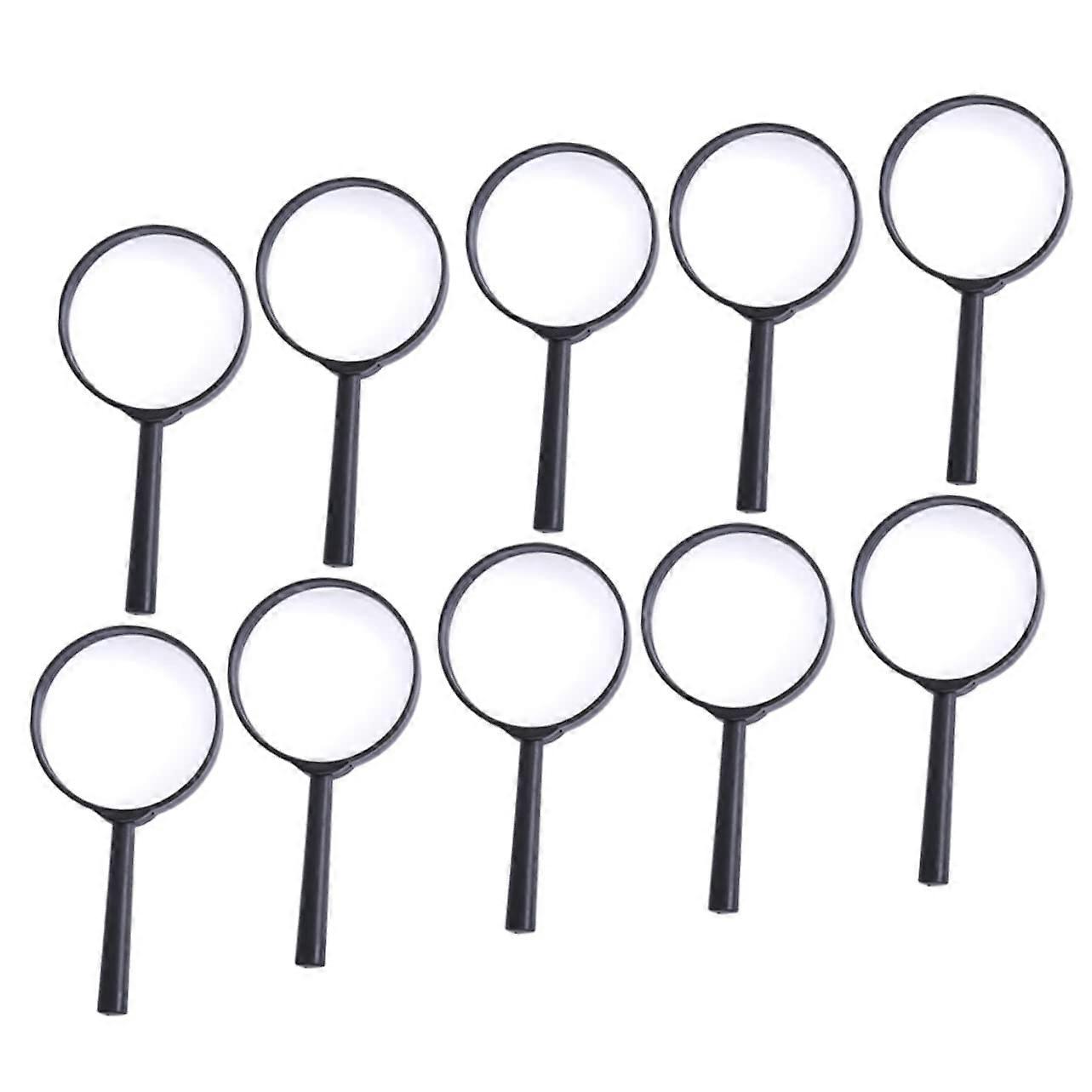18-Piece Portable Magnifying Glasses Set with Dual Lenses for Seniors - Black Handheld Reading Magnifiers