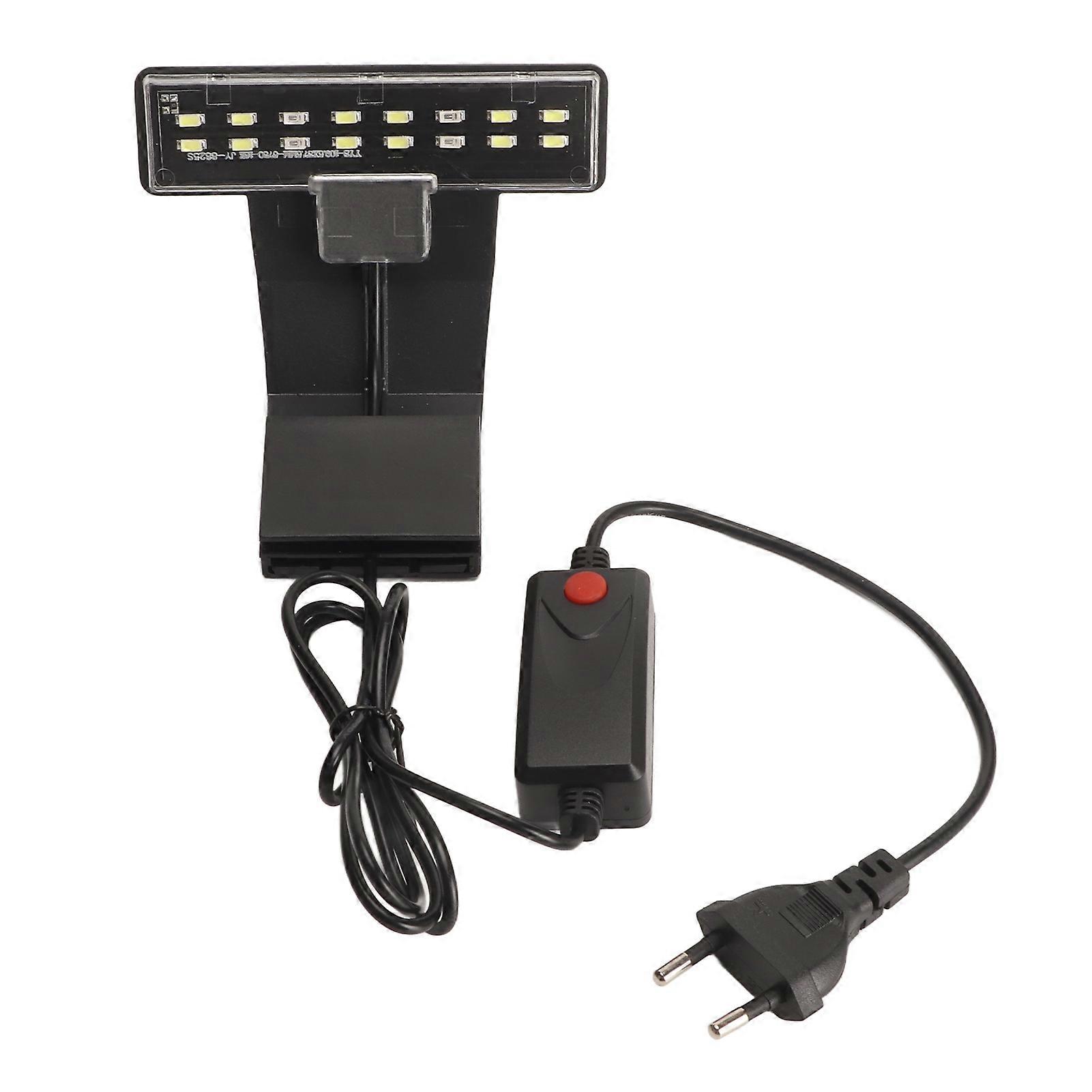 קליפ מיכל דגים על אור מקצועי בהירות גבוהה מיני דק במיוחד LED אקווריום אור מעטפת שחורה