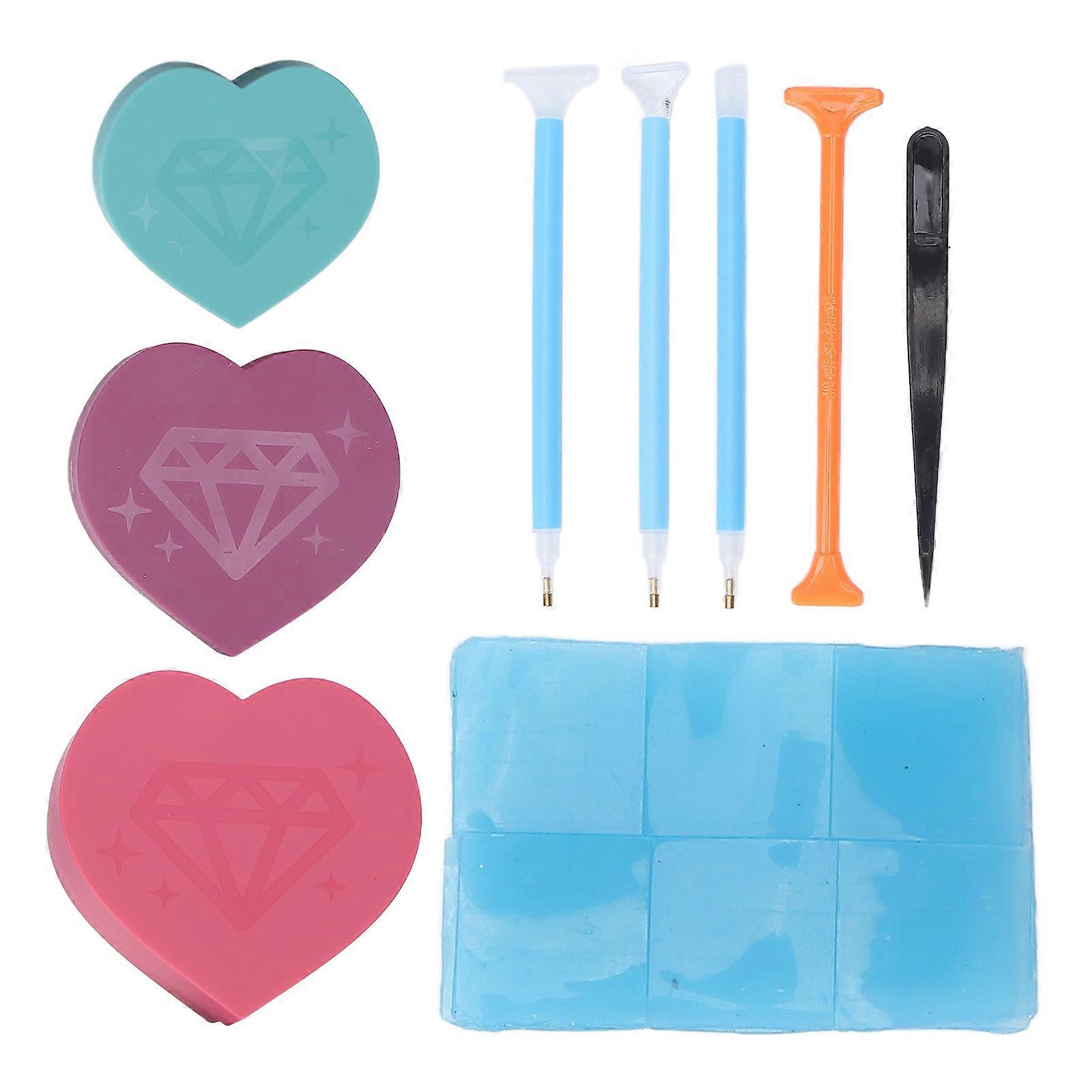 DIY Diamond Art Painting Tools Kit Rhinestone Point Drill Pen Beads Sorting Trays Nail Art Tool SetBlue