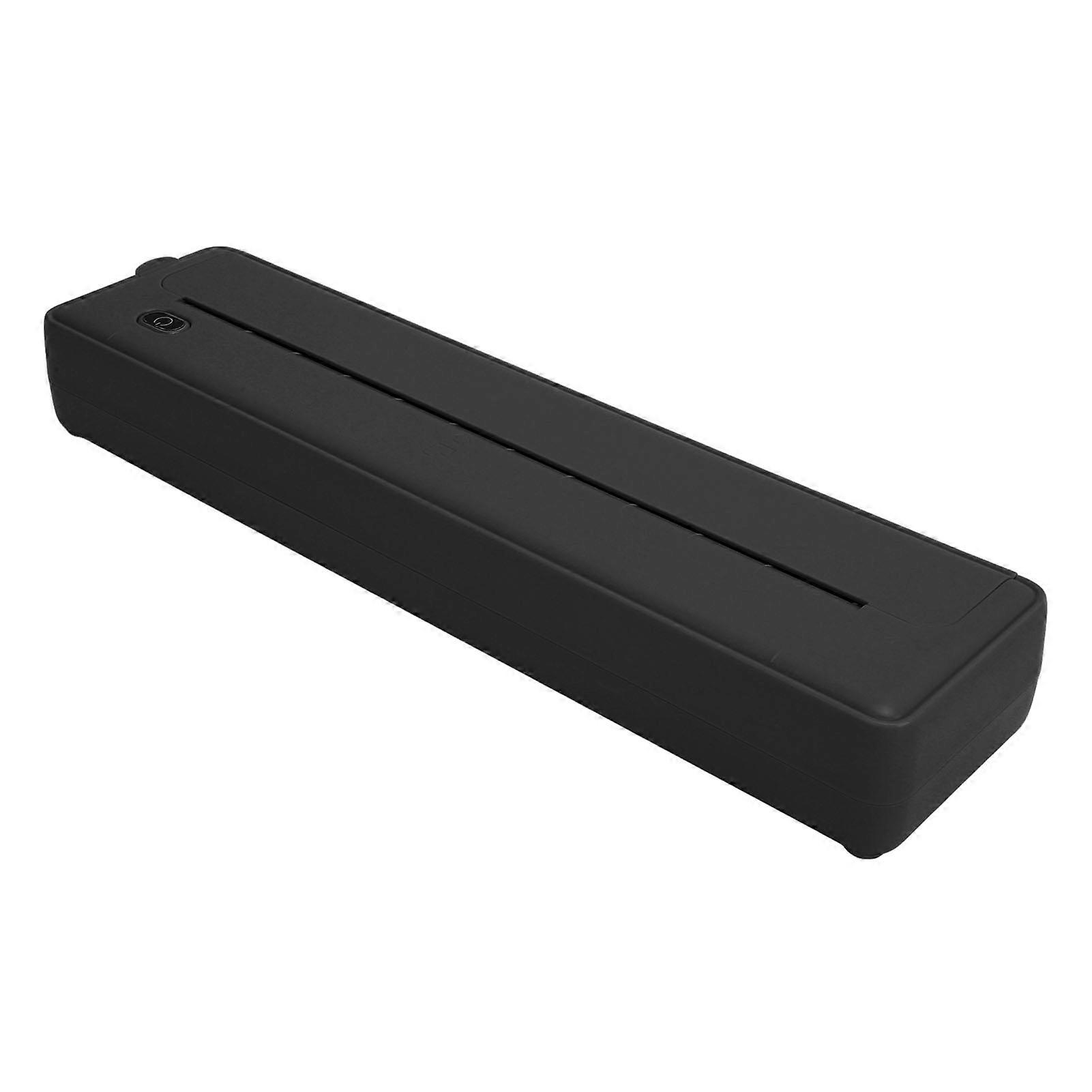 Wireless Portable Thermal Printer for Travel 200dpi Clear Printing Bluetooth Inkless Mobile Printer with 100pcs A4 Thermal Paper Black