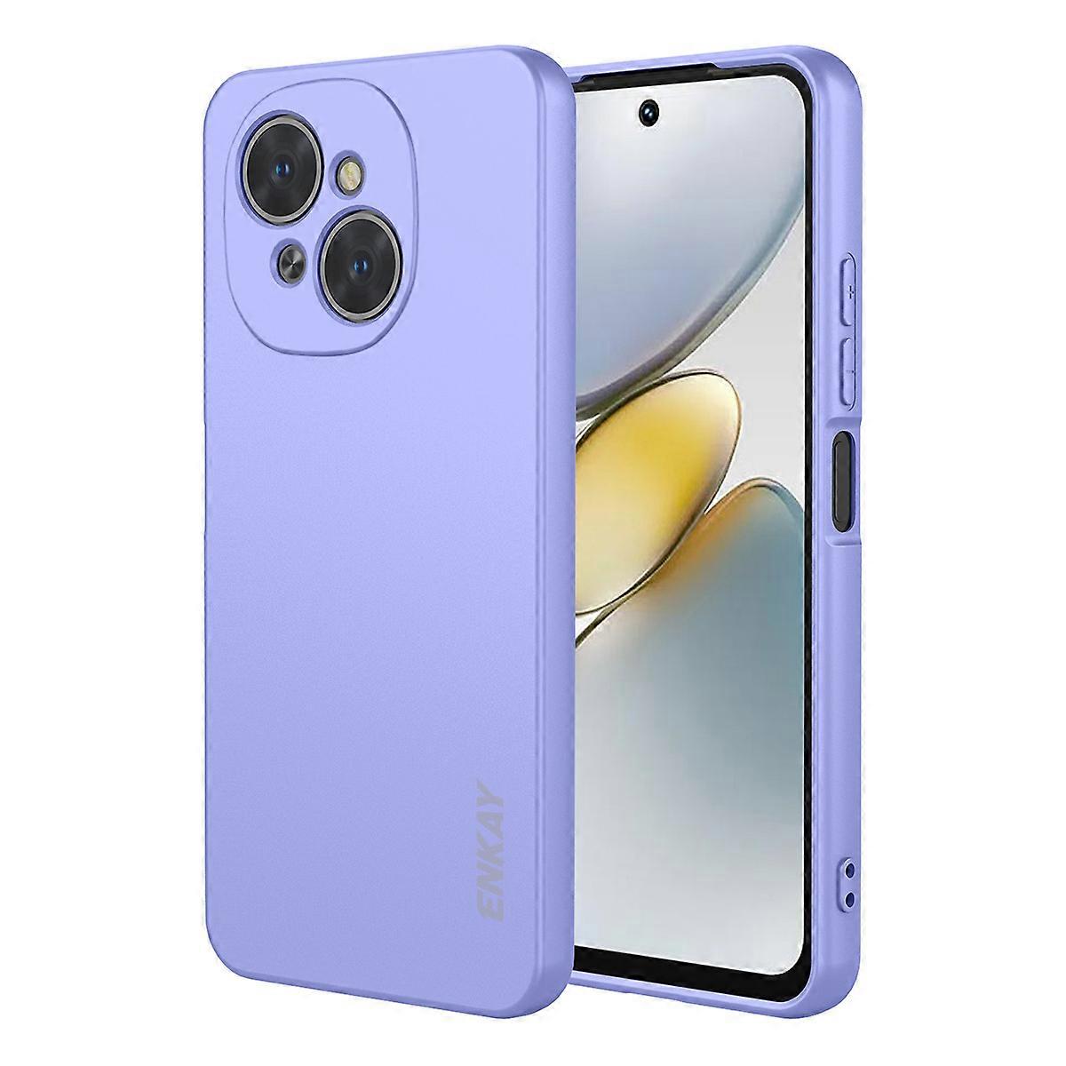 Compatible For TECNO Pop 9 4G / TECNO Spark Go 1 Silicone Case ENKAY HAT PRINCE Straight Edge Cell Phone Back Cover