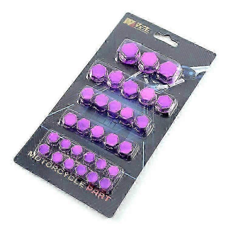 30pcs/set Motorcycle Colored Nut Cover Modification Screw Cap Decoration for Scooters and Electric Cars 1.4/1.2/1/0.8cm - Cylinder Heads & V