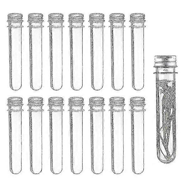 15-pack Plastic test tubes Transparent test tube with screw cap 40ml