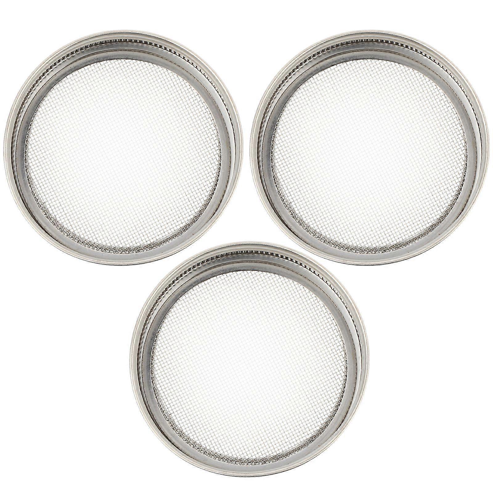 3 Pcs Sprouting Jar Screen Lids Stainless Steel Sprouting Lids for Canning Jars