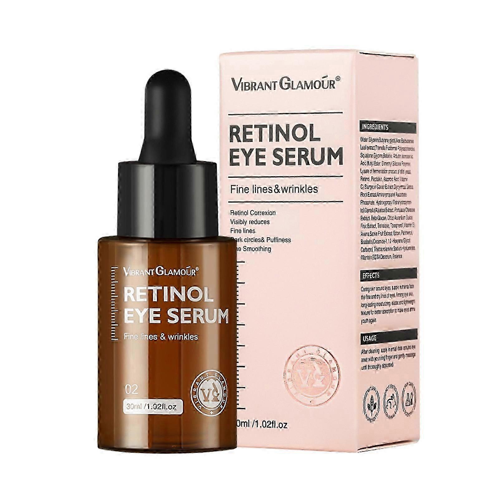 レチノールアイセラムは、目の周りの小じわを減らし、潤いを与え、潤いを与えます