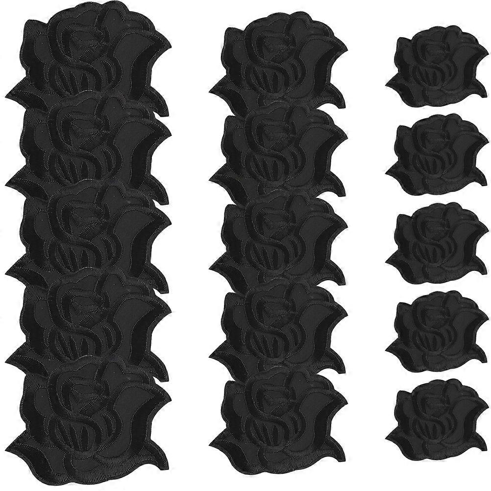 15Pcs Embroidery Patches Set Stickers Threads and Applique for Fabric